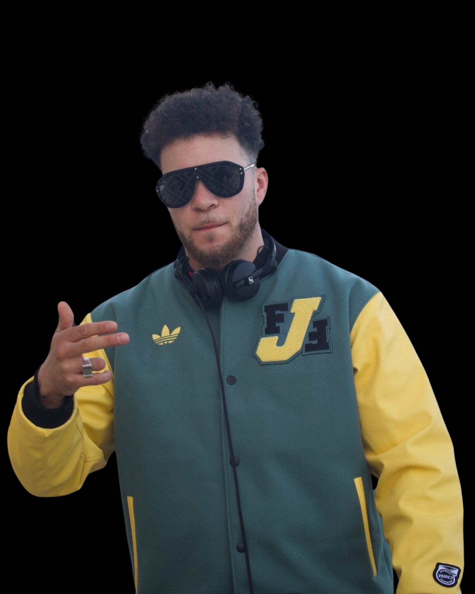 DJ RHUE press portrait — Bristol Caribbean and urban DJ for clubs and radio